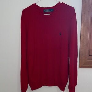 Polo by Ralph Lauren Men's Vibrant Red Crewneck Sweater